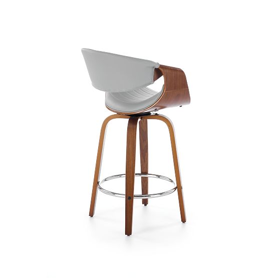 Barhocker H123 grau / nussbaum (1p=1Stk)