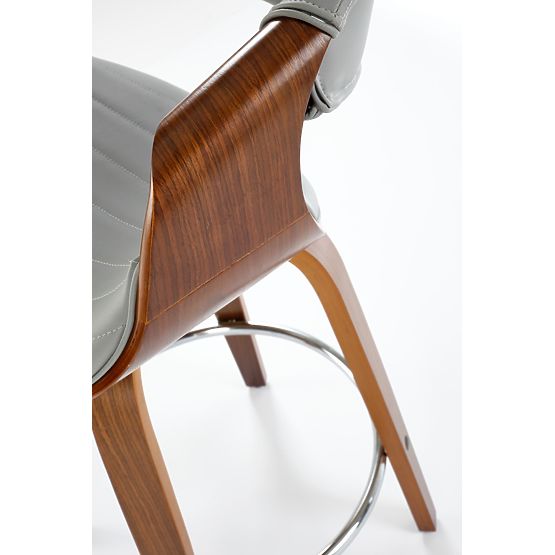 Barhocker H123 grau / nussbaum (1p=1Stk)