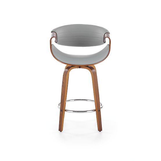 Barhocker H123 grau / nussbaum (1p=1Stk)