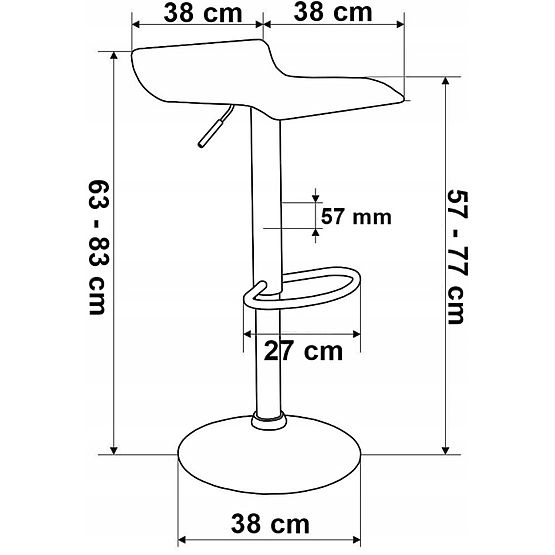 Barhocker Hoker Porti schwarz