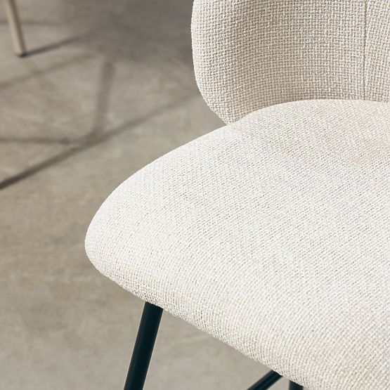 Barhocker Larisa, hellbeige/schwarze Beine