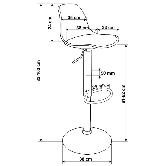 Barhocker Ricardo weiß