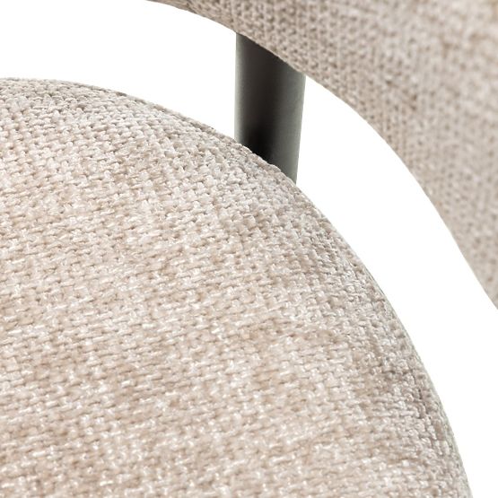 Barhocker Rosario beige/schwarze Beine