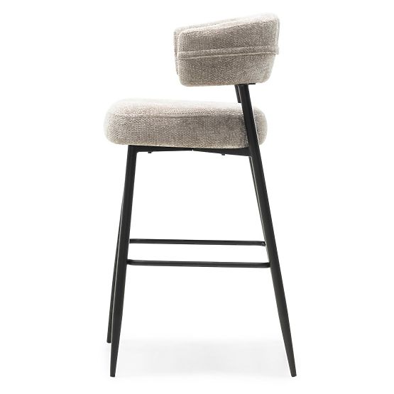 Barhocker Rosario beige/schwarze Beine