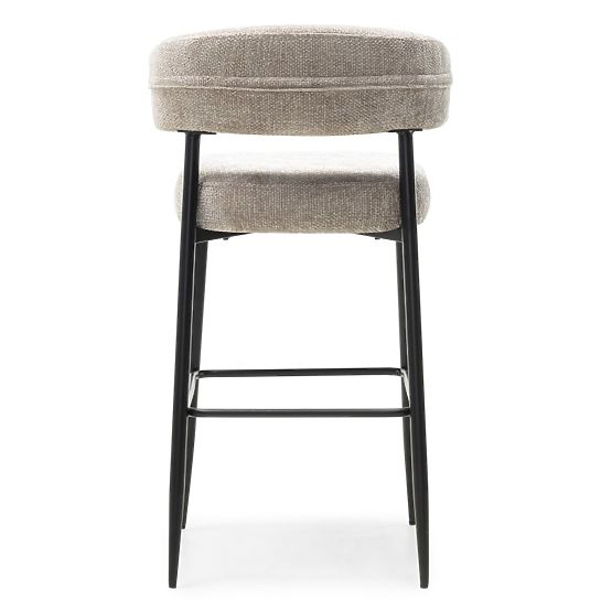 Barhocker Rosario beige/schwarze Beine