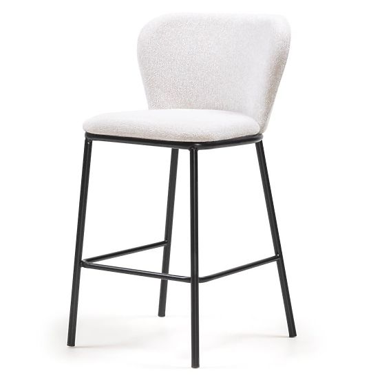 Barhocker Yasmin II, Ecru/schwarze Beine