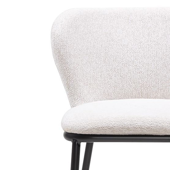 Barhocker Yasmin II, Ecru/schwarze Beine