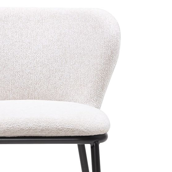 Barhocker Yasmin II, Ecru/schwarze Beine