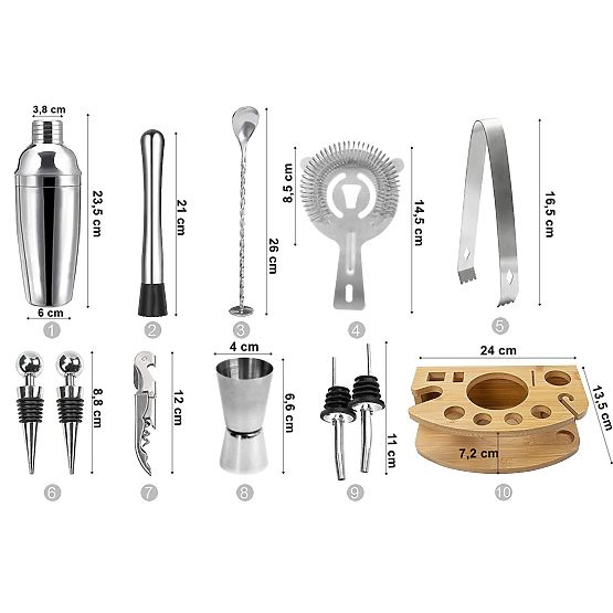 Barkeeper-Set BRADFORD 10-teilig