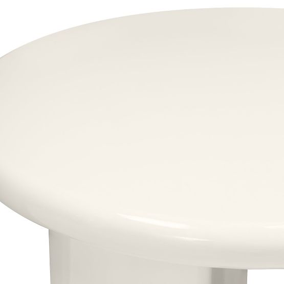 Beistelltisch Blair 40 cm, cremefarben, glänzend