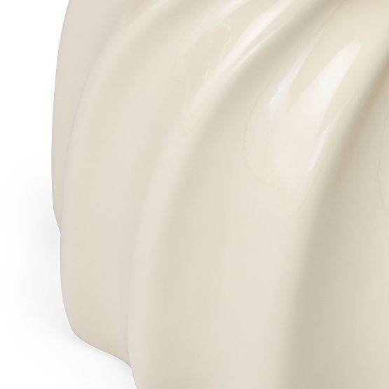 Beistelltisch Bloom 35 cm, beige, glänzend