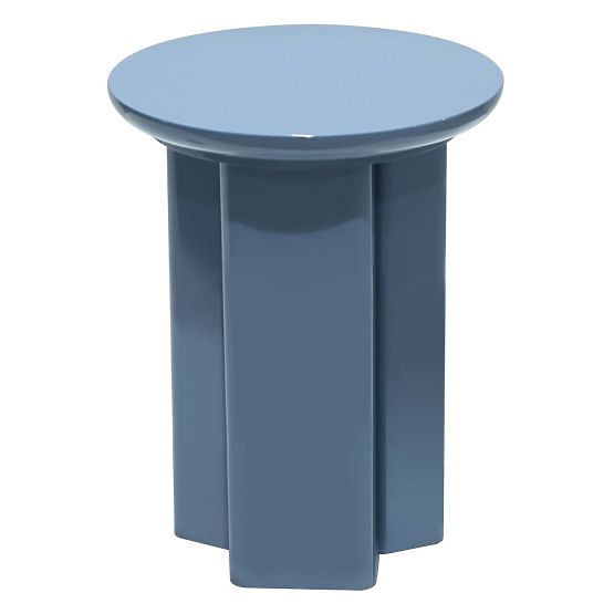 Beistelltisch Brie 40 cm, gedämpftes Blau, glänzend