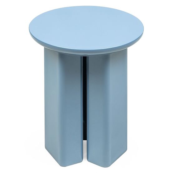 Beistelltisch Brie 40 cm, gedämpftes Blau, glänzend