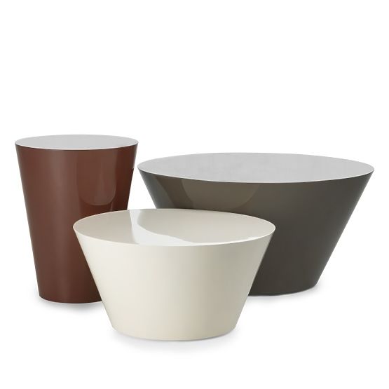 Beistelltisch Eclipso, 40 cm, bordeaux-braun, glänzend