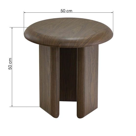 Beistelltisch Keo 50 cm, dunkle Walnuss