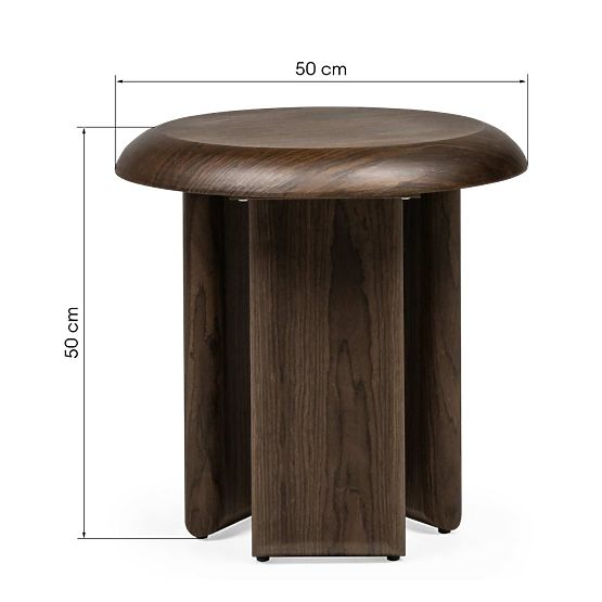 Beistelltisch Keo 50 cm, dunkle Walnuss