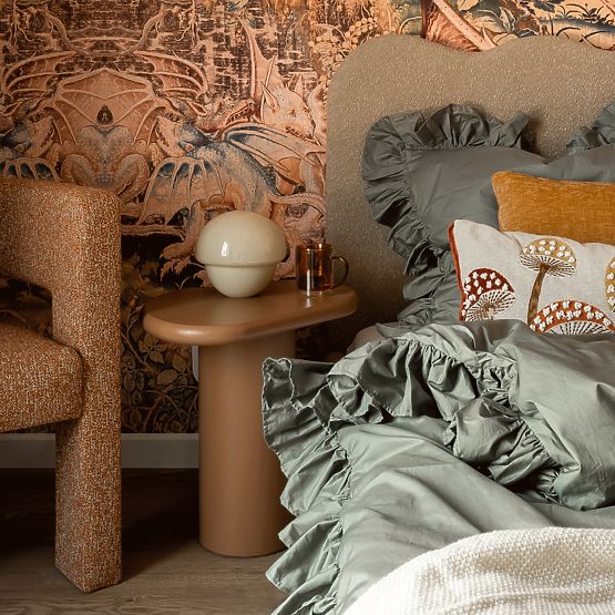 Beistelltisch Monaco Zimt, matt, abgerundete Formen