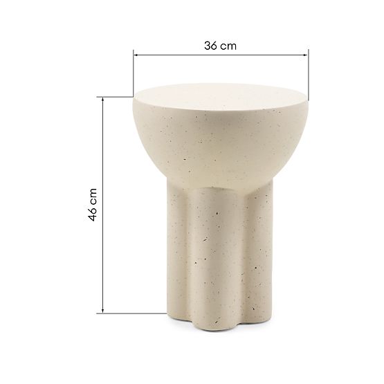 Beistelltisch Poppy, Beton, Granit-Effekt