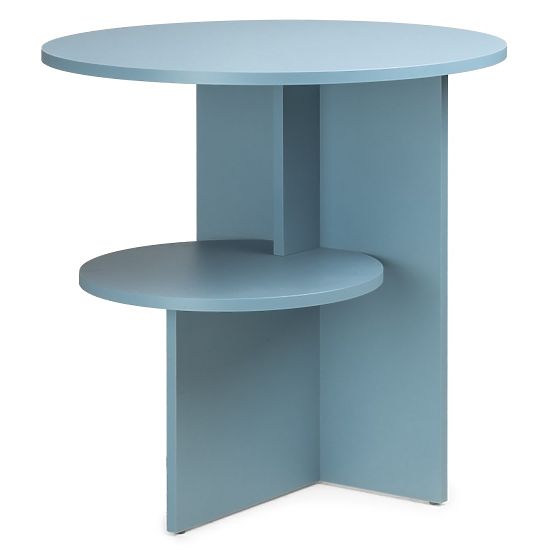 Beistelltisch Yaso rund, Kreideblau