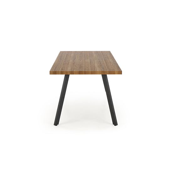 BERLIN ausziehbarer Tisch 140-180 cm, Platte - Nussbaum, Gestell - schwarz (2p=1Stk)