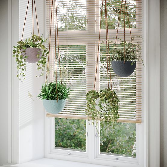 Blumentopf LOKAI cremefarben Boho-Stil für Innenräume ameliahome