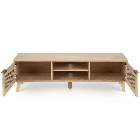 BORNEO RTV-1 TV-Schrank Eiche Artisan/Schwarz (1p=1Stk)