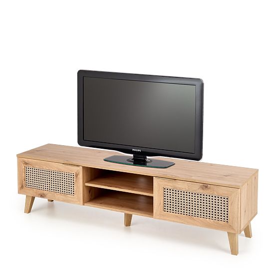BORNEO RTV-1 TV-Schrank Eiche Artisan/Schwarz (1p=1Stk)
