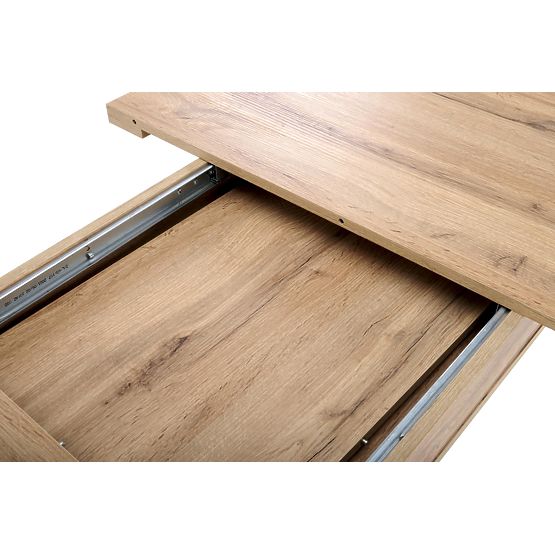 BRANDON ausziehbarer Tisch 160-200/90 cm Eiche Wotan/schwarz