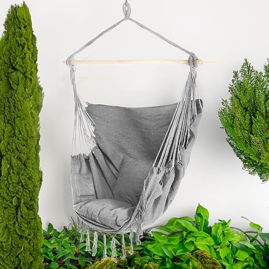 Brasilianischer Hängesessel BAHIO grau