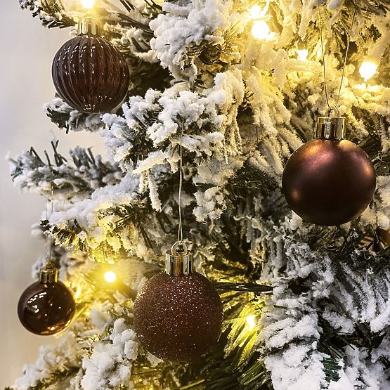 BRAUNE WEIHNACHTSKUGELN 34 STK SYSD1688-038