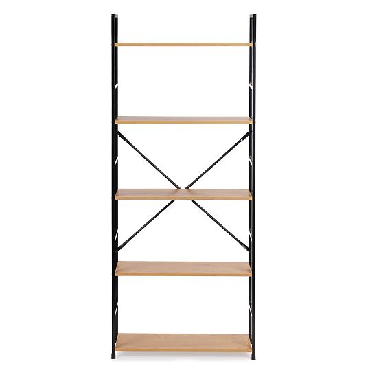 Breites modernes Holzregal LOFT mit 5 Regalböden