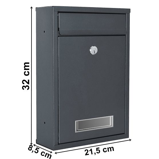 Briefkasten für Briefe Gustav Anthrazit