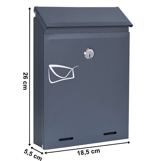 Briefkasten für Briefe Odvin Anthrazit