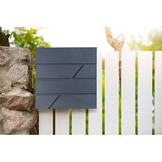 Briefkasten für Briefe Tove mit Zeitungsfach anthrazit