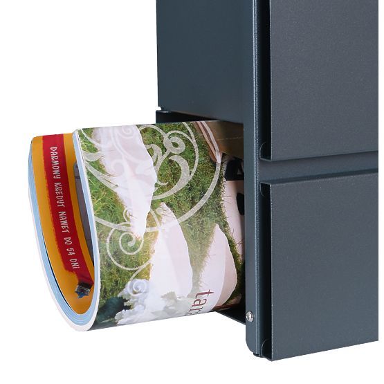 Briefkasten für Briefe Tove mit Zeitungsfach anthrazit