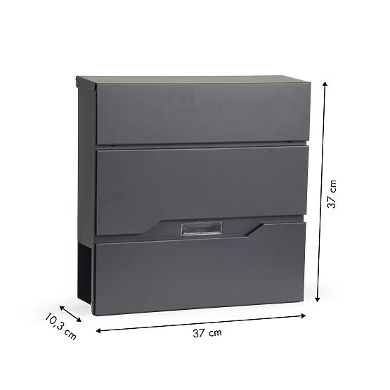 Briefkasten für Briefe und Zeitungen aus verzinktem Stahl