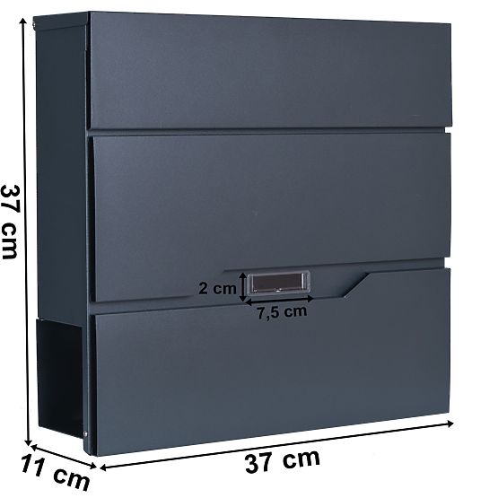 Briefkasten für Briefe Vidar Anthrazit