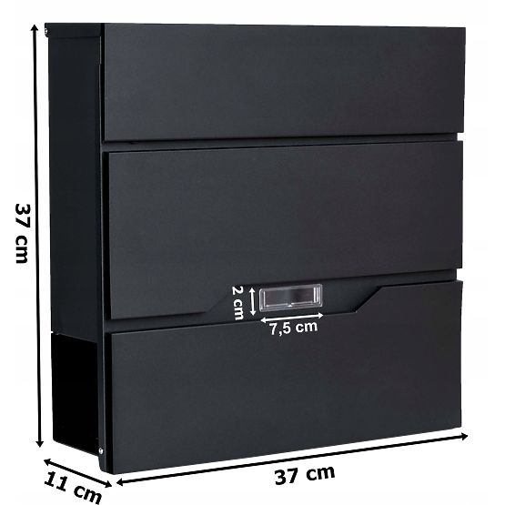Briefkasten für Briefe Vidar schwarz