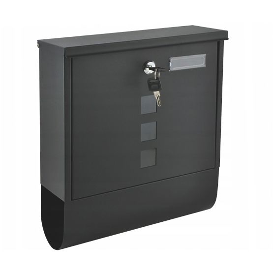 Briefkasten mit Zeitungsfach aus verzinktem Stahl