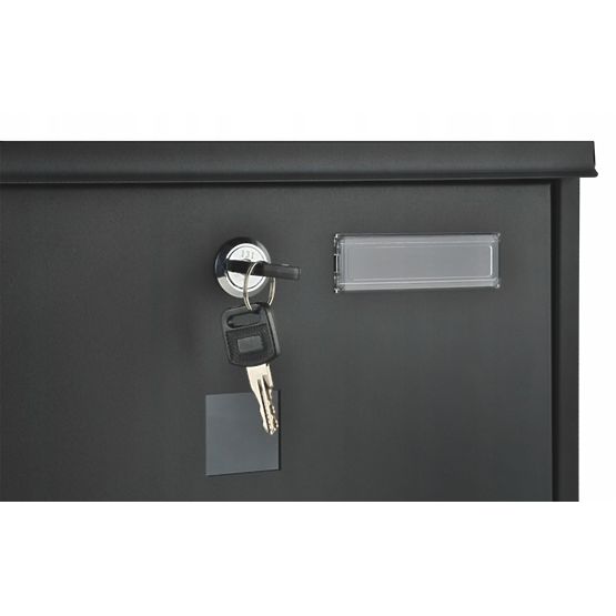 Briefkasten mit Zeitungsfach aus verzinktem Stahl