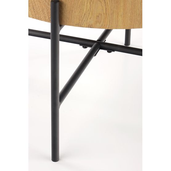 BROOKLYN-S Konferenztisch Eiche Natur/Schwarz (1p=1Stk)