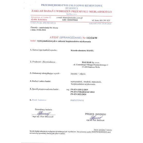 Bürostuhl HASEL - schwarz-grau