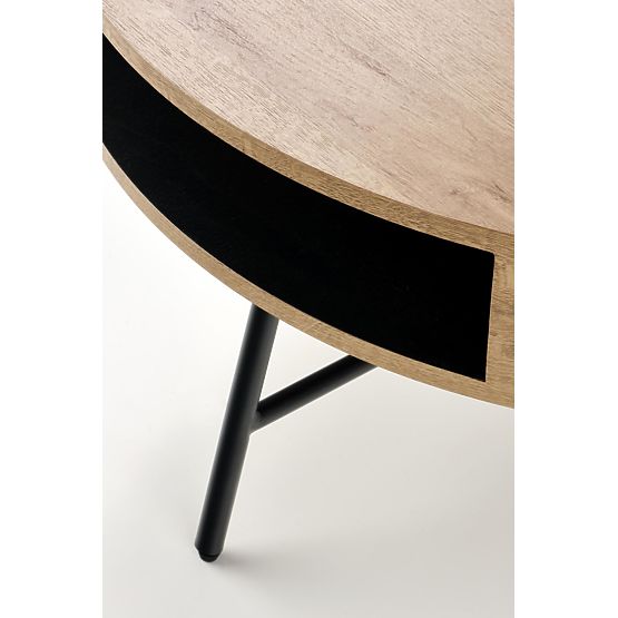 Camila Couchtisch – schwarz / goldene Eiche