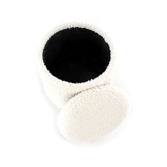 CANCUN Set aus 2 Poufs, Creme/Natur (1p=1Set)