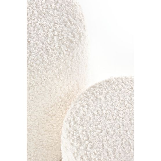 CANCUN Set aus 2 Poufs, Creme/Natur (1p=1Set)