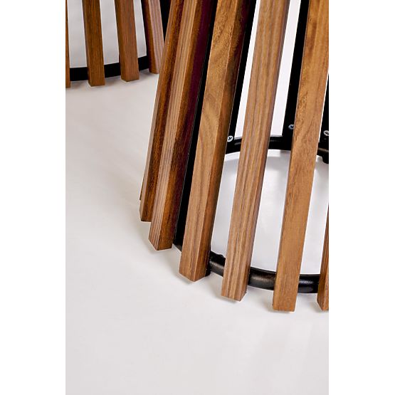 CARINA_S Konferenztisch beige Marmor / Walnuss (2p=1Stk)