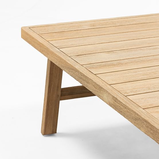 Castello Gartenmöbel-Set, Geflecht, Akazienholz FSC, Teak-Optik, Beige