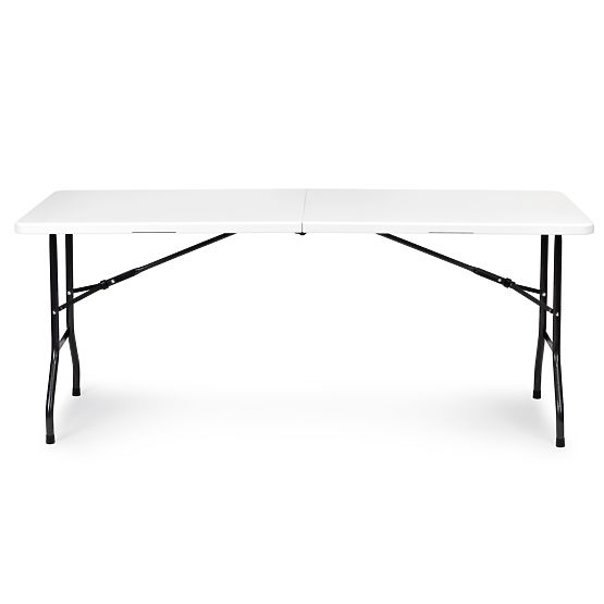 Catering-Set Banketttisch 180 cm 2 Bänke weiß ModernHome