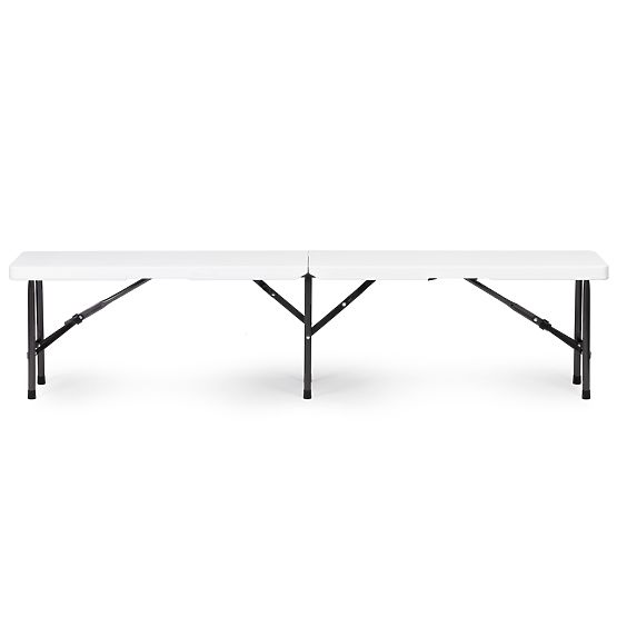 Catering-Set Banketttisch 180 cm 2 Bänke weiß ModernHome