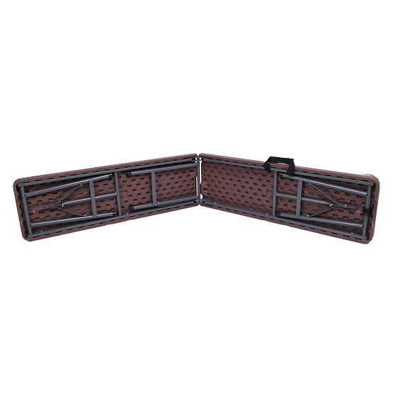 Catering-Set Rattan brauner Tisch 180 cm + 2 Bänke